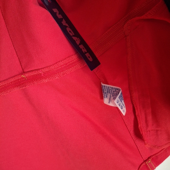 Peter Nygard Red Peplum Mermaid Zipup Pocket Sleeveless Vest Small - Picture 6 of 6